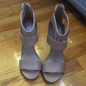 Steve Madden Nude Strappy High Heels